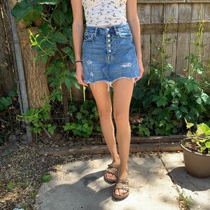 Free People denim mini skirt